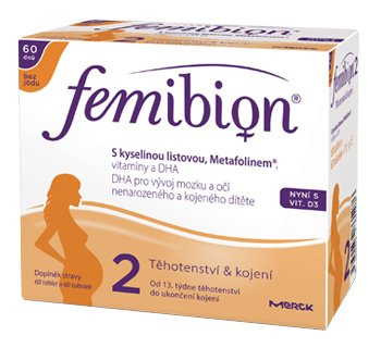 Femibion 2 Těhotenství bez jódu 60 tablet + 60 tobolek