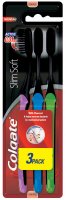 Colgate Zubní kartáček Slim Soft Charcoal trio 3ks