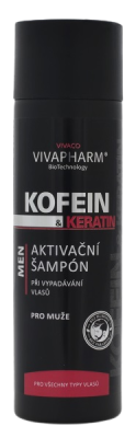 VivaPharm Kofeinový šampon pro muže s keratinem 200ml