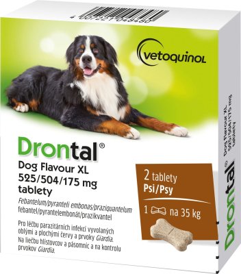 Drontal Dog Flavour XL 525/504/175 mg 2 tablety