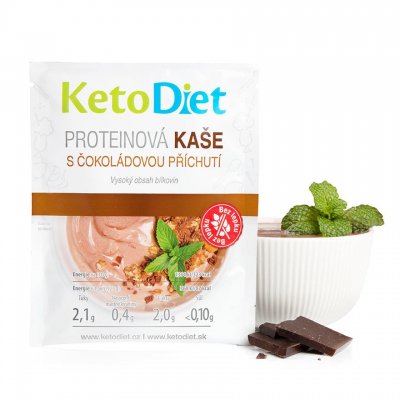 KetoDiet Proteinová kaše s čokoládovou příchutí 7 porcí - KetoDiet Proteinová kaše 7x27g