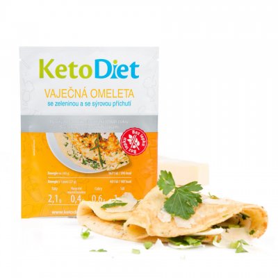 KetoDiet Proteinová omeleta se sýrovou příchutí 7 porcí - KetoDiet Proteinová palačinka 189g