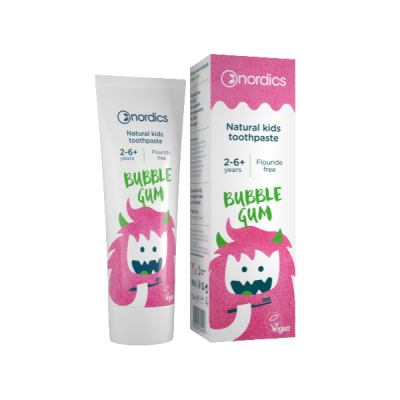 NORDICS Dětská přírodní Zubní pasta Bubble Gum 50ml