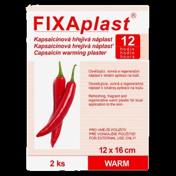 Fixaplast Warm Hřejivá relaxační náplast 2 ks 12x16 cm