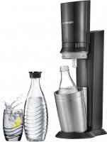 SodaStream Crystal Black/Metal výrobník vody soda