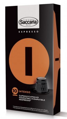 Saccaria caffé Nespresso kapsle Intenso 10 ks