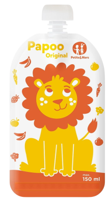 Petite&mars kapsička na jídlo Papoo Original 6ks Lion Petite&mars kapsička na jídlo Papoo Original 6ks Lion