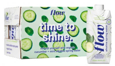 FLOW - Organic Alkaline Spring Water Cucumber Mint 12 x 500ml