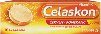 Celaskon Vitamin C 500 mg Červený pomeranč por.tbl.eff. 10 x 500 mg