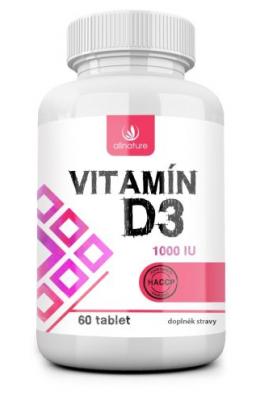 Allnature Vitamín D3 1000 IU 60 tablet