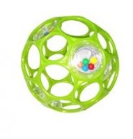 Hračka OBALL RATTLE 10 cm, 0m+ zelená