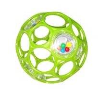 Hračka OBALL RATTLE 10 cm, 0m+ zelená