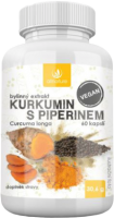 Allnature Kurkumin s piperinem bylinný extrakt 60 kapslí