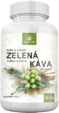 Allnature Zelená káva bylinný extrakt 60kapslí