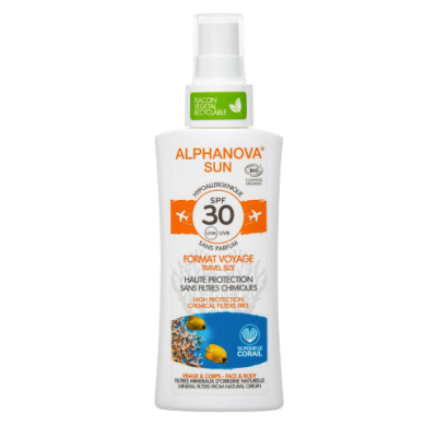 Alphanova BIO Opalovací krém ve spreji cestovní SPF 30 90g