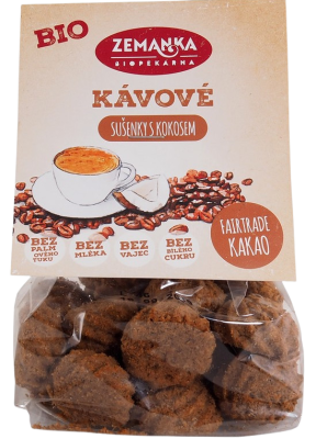 Kávové bio sušenky s kokosem
