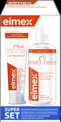 Elmex ústní voda 400ml + zubní pasta 75ml