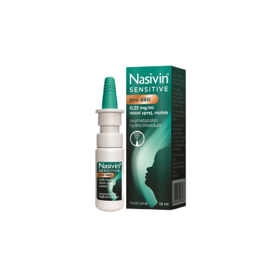 Nasivin® Sensitive pro děti 0,25 mg/ml nosní sprej, roztok 10ml