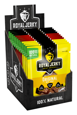 Royal Jerky Sušené maso beef mix box 12x22g