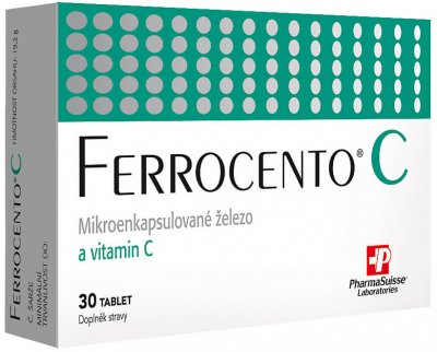 PharmaSuisse Ferrocento C Mikroenkapsulované železo 30 tablet