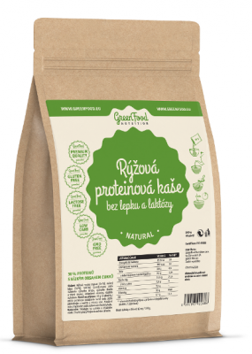 GreenFood Nutrition Rýžová proteinová kaše bez lepku a laktózy natural 500g