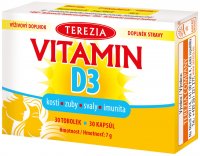 Terezia Vitamín D3 1000 IU 30 tobolek