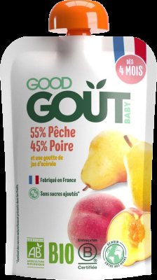Good Gout Broskev s hruškou BIO 120g 4M
