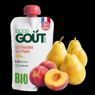 Good Gout Broskev s hruškou BIO 120g 4M
