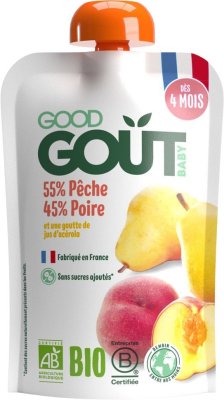 Good Gout Broskev s hruškou BIO 120g 4M