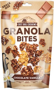 Black Kale Kešu granola bites - Chocolate Vanilla 125g
