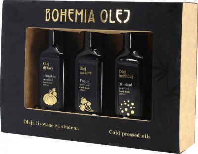 Bohemia olej Dárkový set LZS olejů - dýně, mák, hořčice 3x100ml