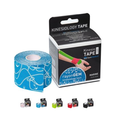 GM rayon kinesiology tape hedvábný 5cm x 5m kotvy