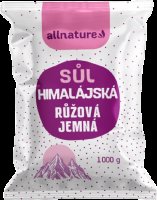 Allnature Himalájská sůl růžová jemná 1000 g Allnature Himalájská sůl růžová jemná 1000 g