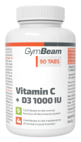 GymBeam Vitamín C+D3 1000IU 90 tablet