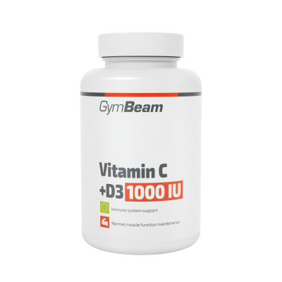 GymBeam Vitamín C+D3 1000IU 90 tablet