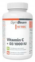 GYMBEAM Vitamín C+D3 1000IU 90 tablet