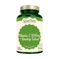 GreenFood Nutrition Vitamín C 1000 mg + Extrakt ze šípků 60 kapslí