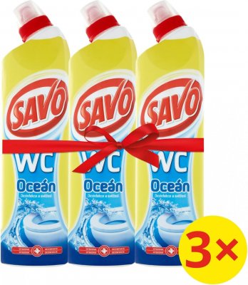 Savo WC Ocean čistící a dezinfekční přípravek na toalety 3x750ml