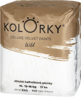 Kolorky Deluxe Velvet Pants Jednorázové kalhotkové eko plenky - wild - XL (12-16 kg) 17ks