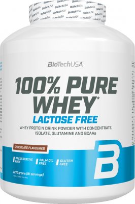 BioTechUSA 100% Pure Whey Lactose Free chocolate 2270g
