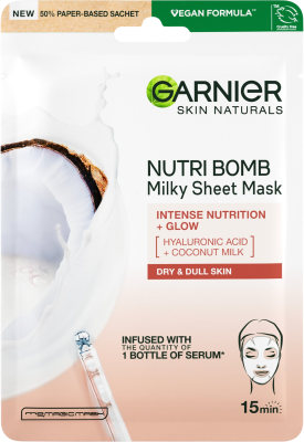 Garnier Skin Naturals Textilní pleťová maska s kokosovým mlékem pro suchou pleť 28g