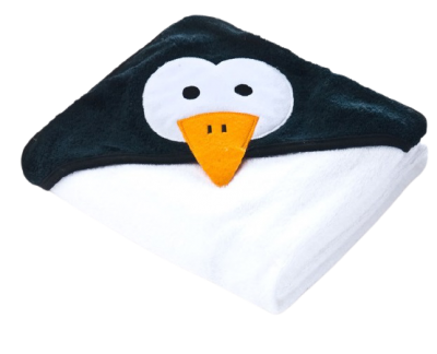 Dětská osuška Sensillo Water Friends 100x100 cm white penguin