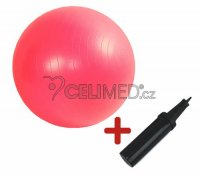 GYMY Míč ABS zesílený - červený, průměr 65 cm +hustilka NAVÍC!