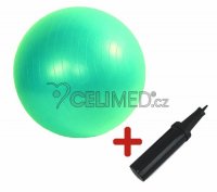 GYMY Míč ABS zesílený - zelený, průměr 65 cm + hustilka NAVÍC!