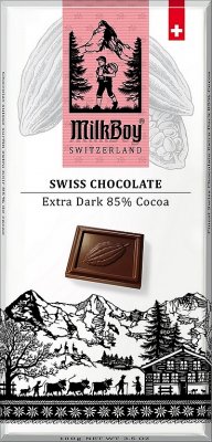 MILKBOY SWISS Hořká čokoláda 85% Extra Dark 100g