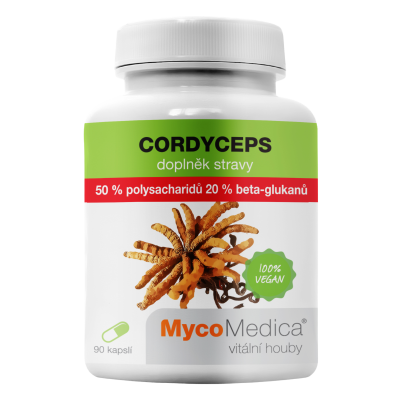 MycoMedica Cordyceps 50% ve vysoké koncentraci 90 kapslí