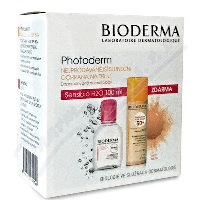 Bioderma Photoderm Touch světlý SPF50+ 40ml+micelární voda Sensibio H2O 100ml