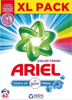 Ariel prací prášek Touch of Lenor Color (63 pracích dávek) 4,725kg