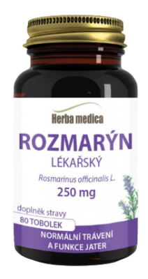 Herba medica Rozmarýn lékařský 250mg, 80 měkkých tobolek