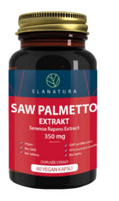 Elanatura Saw Palmetto extrakt 350mg (Serenoa repens), 60 vegan kapslí